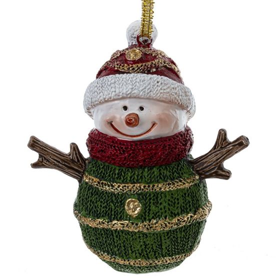 Изделие декоративное подвесное "Снеговик", L8 W4 H8,5 см, 1 штука, дизайн микс