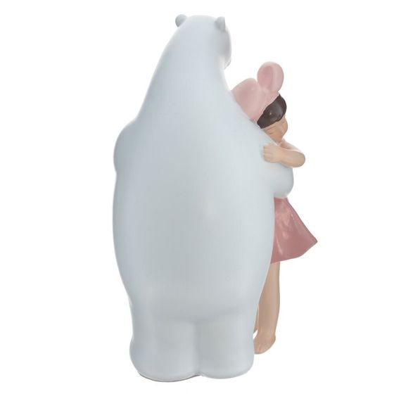 Фигурка декоративная "Девочка с медведем", L9 W9 H16 см