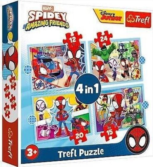 Trefl Puzzle 4w1 Ekipa Spidey&#39;a TREFL