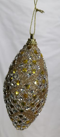 !09 НАБОР 3 ШТУКИ - ЕЛОЧНОЕ УКРАШЕНИЕ MARKO FERENZO "CLASSIC GOLD" БУТОН, 11 СМ. ЗОЛОТАЯ