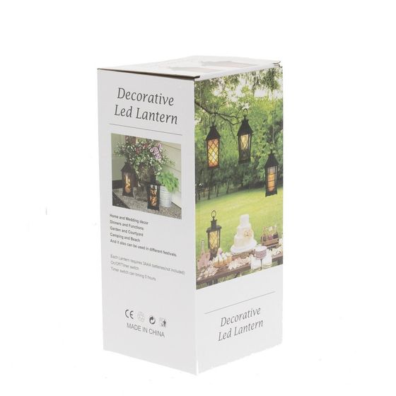 Изделие декоративное &quot;Фонарь&quot; (подсветка, 3xAAA не прилаг.), L13 W13 H35 см