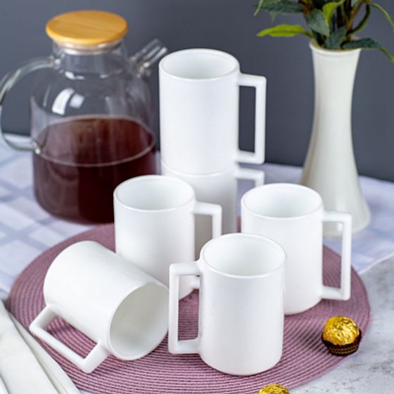 Набор кружек A LA BONNE белая 6шт 380мл