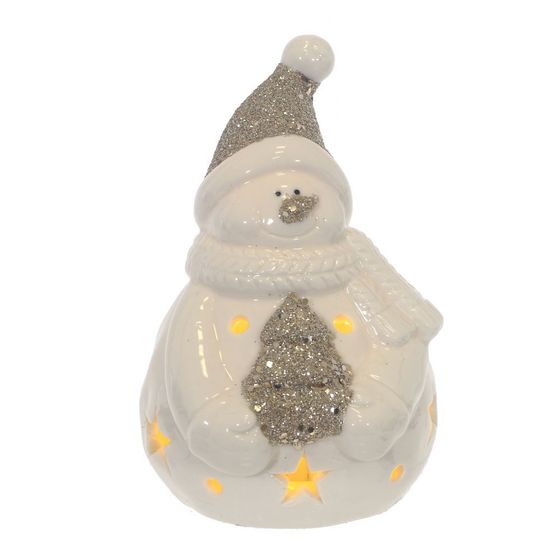 Фигурка декоративная &quot;Снеговик с подсветкой&quot; (2xLR44), L6 W7 H10 см, 2в.
