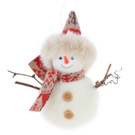 Изделие декоративное подвесное &quot;Снеговик&quot;, L11,5 W6 H13 см, 2в.
