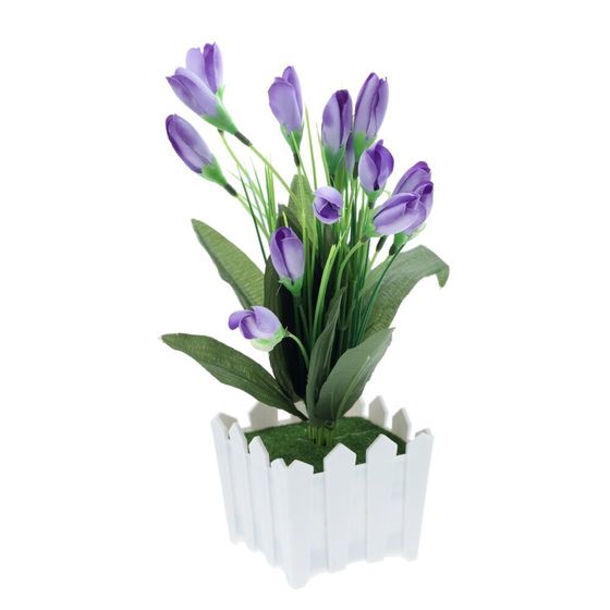 Цветочная композиция "Крокусы", L18 W18 H27 см