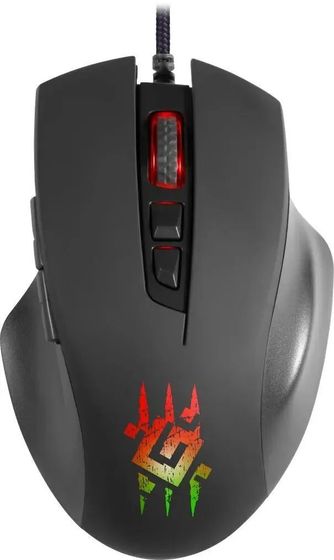Мышь Defender Wolverine GM-700L черный оптическая проводная (12800dpi) (52700)