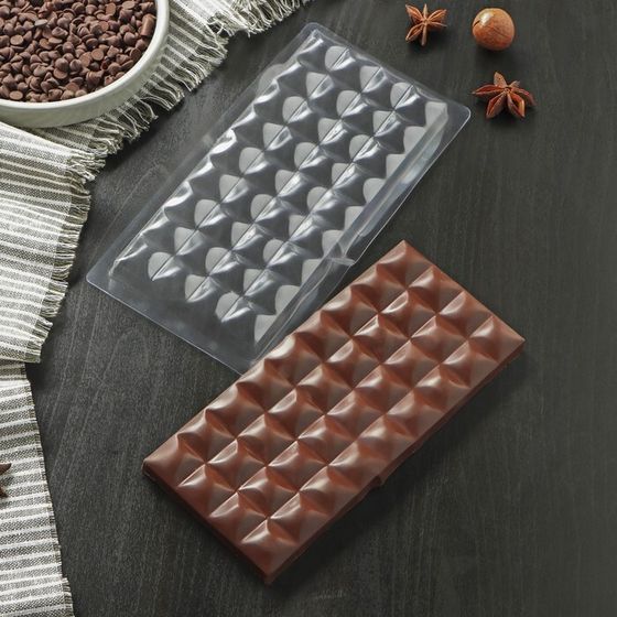 Форма для шоколада и конфет «Цилиндры», 18×8 см, цвет прозрачный