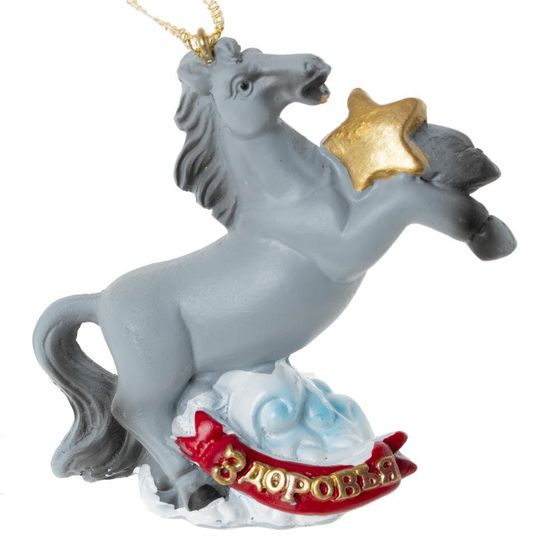 Фигурка декоративная подвесная &quot;Лошадка&quot;, L6,5 W3 H7,5 см, 4в.