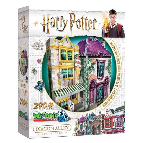 WREBBIT Harry Potter Madame Malkins&amp;Florean Fortecsue´S Ice Cream Shop 3D Puzzle