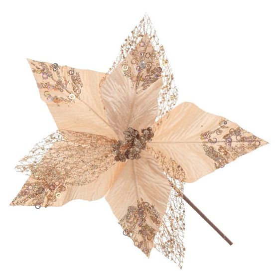 Цветок искусственный &quot;Пуансеттия&quot;, L24 W24 H34,5 см