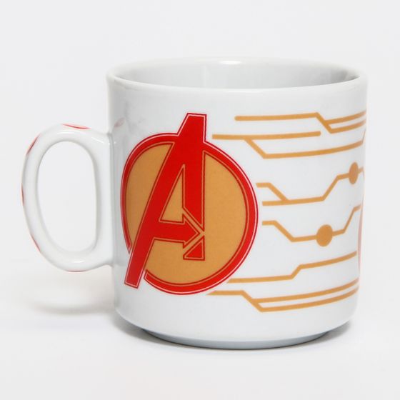 !09 Набор посуды из керамики, 3 предмета: тарелка Ø 16.5 см, миска Ø 14 см, кружка 200 мл, «Мстители», Марвел