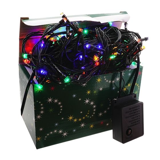 Электрогирлянда комн (бахрома), L300 W0,5 H50 см (80 разноцв LED ламп 4W, 8 реж свеч, IP20)
