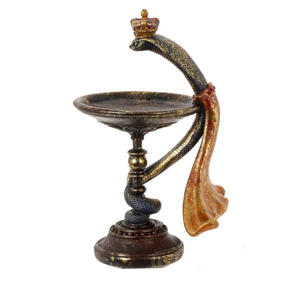 Изделие декоративное &quot;Змея с блюдом&quot;, L16,5 W17 H29,5 см