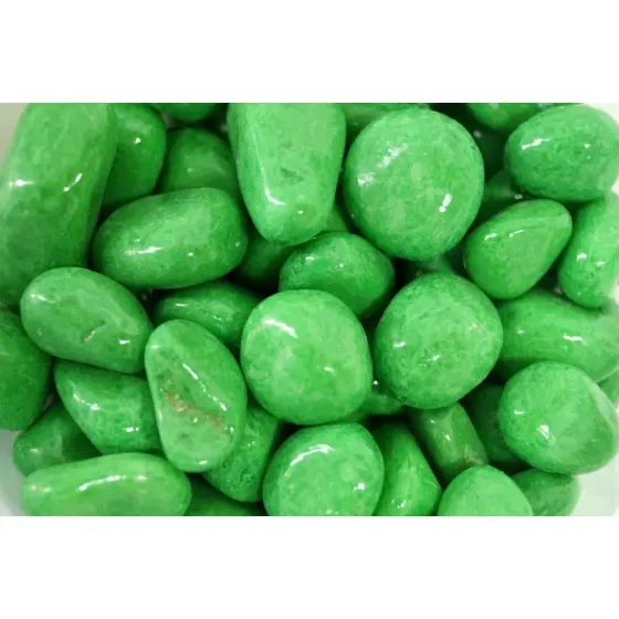 !09 Галька цветная крупная 400 г., цвет зеленый