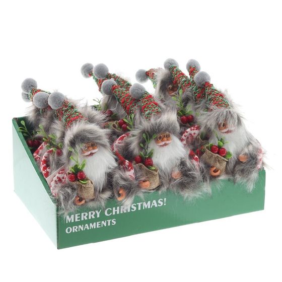 Дед Мороз подвесной, L10 W12 H15 см