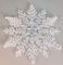 !09 НАБОР 6 ШТУК - НАБОР ЕЛОЧНЫХ УКРАШЕНИЙ &quot;CLASSIC WHITE&quot; - СНЕЖИНКА 10 СМ. ПРОЗРАЧНЫЙ