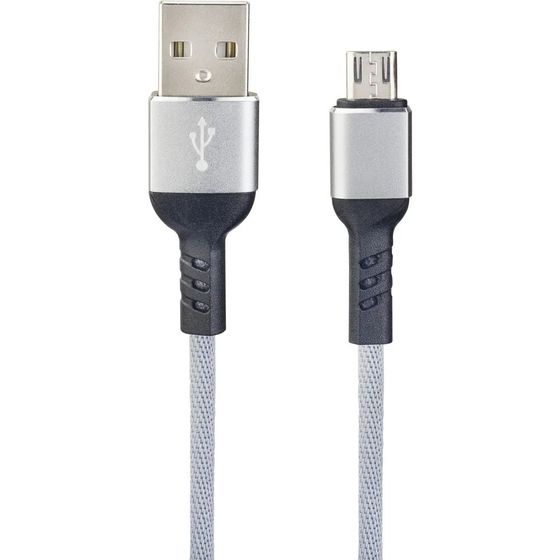 Кабель Perfeo USB 2.0 A(m) - microUSB(m) 2м серый (U4809)