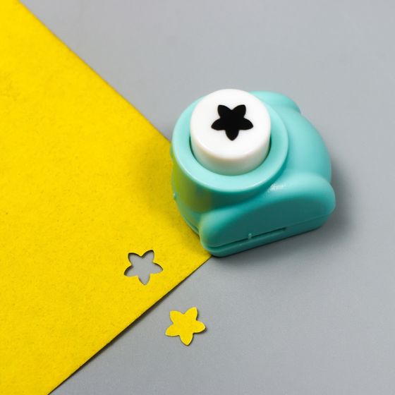 !Дырокол фигурный "Звёздочка" d=1 см МИКС 3,5х3х3,5 см