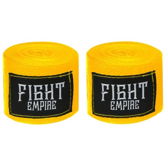 Бинты боксерские FIGHT EMPIRE, 4 метра (пара), цвет желтый