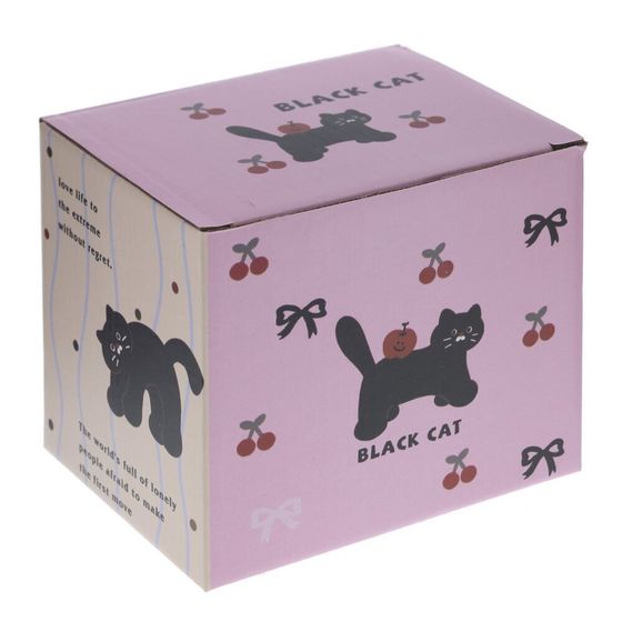 Кружка с крышкой и трубочкой, 330 мл, L14 W9 H14 см, 4в.