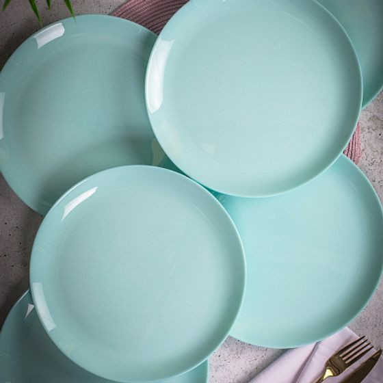 Набор столовый ДИВАЛИ ТЮРКУАЗ&amp;БЕЛЫЙ 18пр