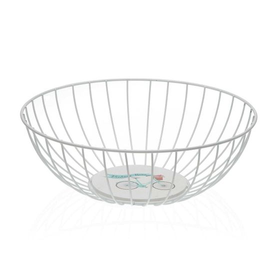 Ваза для фруктов Versa Velosiped Metal Steel Wooden MDF 28 x 10 x 28 см