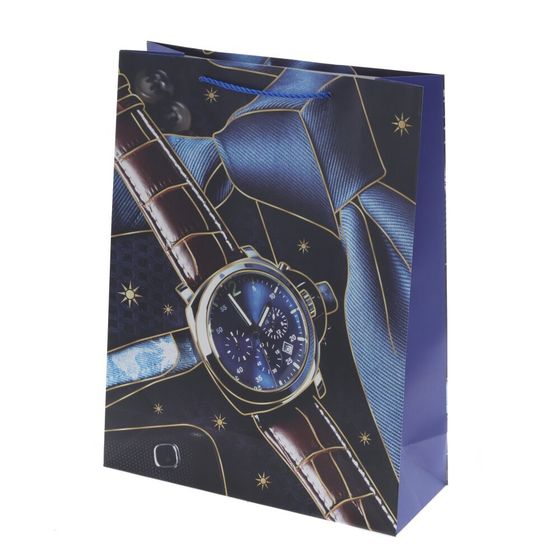 Пакет подарочный (бумага 210г/м2, блок микс 12шт), L31 W12 H40 см, 3в.