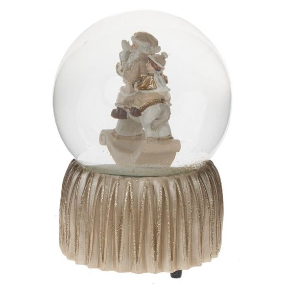 Фигурка декор в стекл шаре &quot;Дед Мороз на лошадке&quot; (муз с ключ), D 9 см, L9,5 W9,5 H14 см