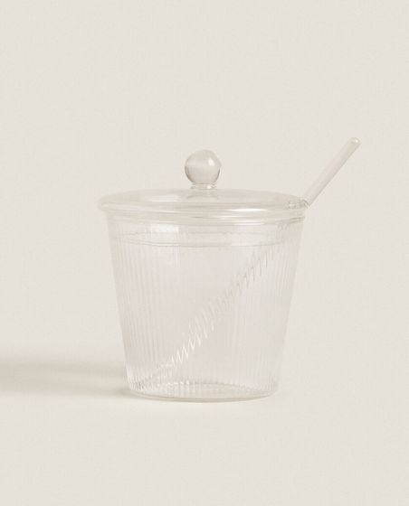 Borosilicate glass sugar bowl