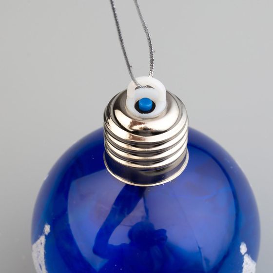 !09 Набор ёлочных шаров «Зимний пейзаж», 2 шт, d=8 см, 1 LED, от батареек, свечение RGB