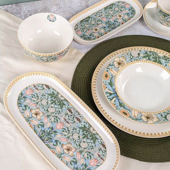 Тарелка суповая FLOWERS 21.8см