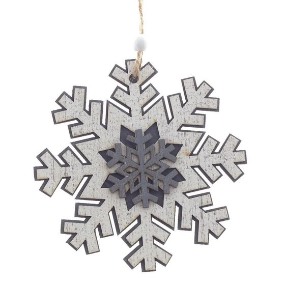 Украшение новогоднее &quot;Снежинка&quot;, L10 W0,6 H11 см, 3в.