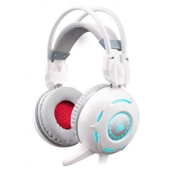 Наушники с микрофоном A4Tech Bloody G300 белый 1.8м мониторные оголовье (G300 WHITE+GREY)