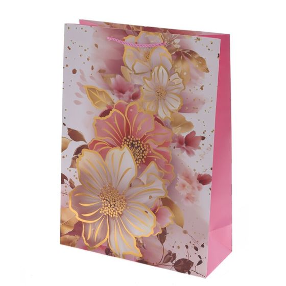 Пакет подарочный (бумага 210г/м2, блок микс 12шт), L30 W12 H41,5 см, 4в.