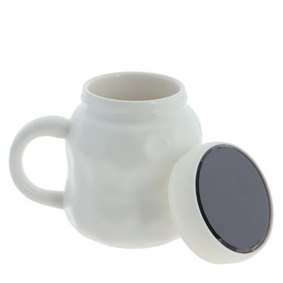 Кружка с крышкой, 450 мл, L13 W9,5 H11 см