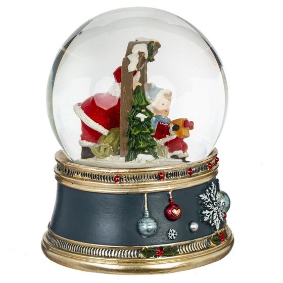 Фигурка декоративная &quot;Рождество&quot; в стекл шаре (муз, свет, вьюга, АААх3, н/п), D 10 см, L10,5 W10,5 H