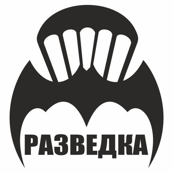 Наклейка &quot;Эмблема Разведка&quot;, плоттер, 200 х 200 мм, черная