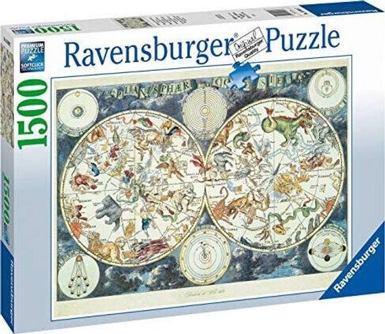 Ravensburger Puzzle Mapa Świata Fantastyczne zwierzęta