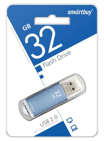 Флеш диск 32Gb Smartbuy V-Cut SB32GBVC-B USB2.0 синий