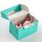 !09 НАБОР 3 ШТУКИ - Коробка на 2 капкейка, цвет мятный, 10 х 16 х 10 см.