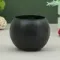 !09 Ваза «Пять вечеров», шаровая, 1 л, 10×12×12 см, стекло, чёрная матовая