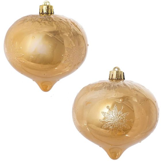 Набор из 2шт Украшение новогоднее "Шар счастье", D 9.5 см, L17 W9,5 H9,5 см