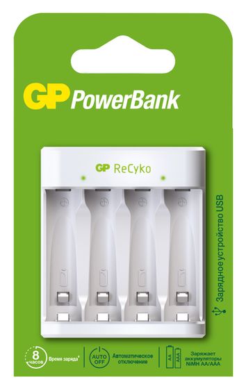 З/У для аккумуляторов GP PowerBank E411-2CRB1 2600mAh
