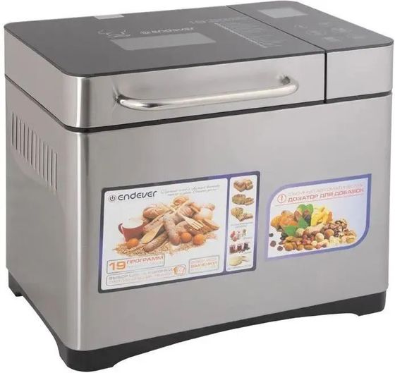 Хлебопечь Endever Skyline MB-53 710Вт серебристый/черный
