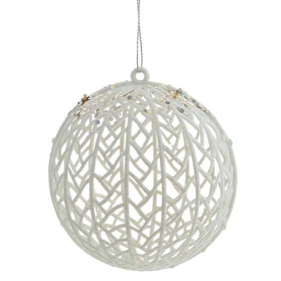 Украшение новогоднее "Шар", D 10 см, L10 W10 H11 см