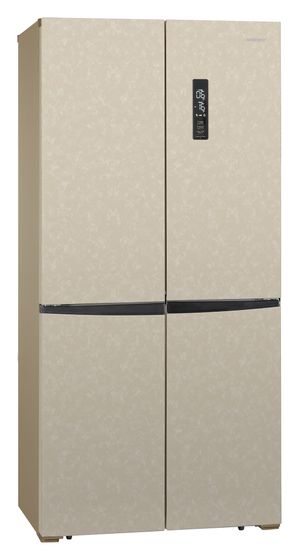 Холодильник NordFrost RFQ 510 NFYm inverter мрамор бежевый (Side-by-Side)