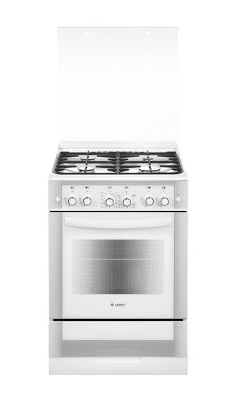 Плита газовая Gefest ПГ 6300-02 0040 белый стек.крышка реш.чугун