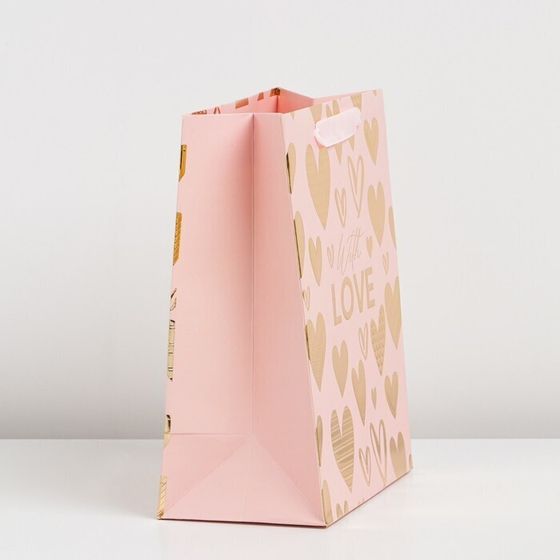 !09 Пакет ламинированный (набор 2 штуки) «В сердце моем», MS 18 × 23 × 10 см.