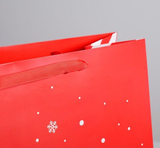 !09 Пакет подарочный новогодний ламинированный «Подарок от Деда Мороза», XL 40×49×19 см