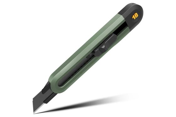 Технический нож &quot;Home Series Green&quot; Deli HT4018L ширина лезвия 18мм, эксклюзивный дизайн, корпус из высококачественного софттач пластика